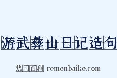 游武彝山日记造句是什么意思的图片